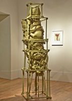 Tall sculpture with intricate design