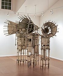 Contemporary metal artwork display